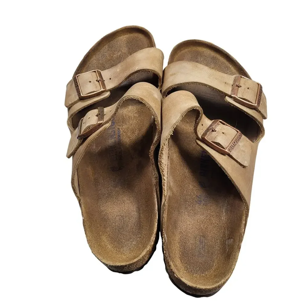 Birkenstock Arizona oiled Leather Taupe Men's SZ EU 44 US 11-11.5